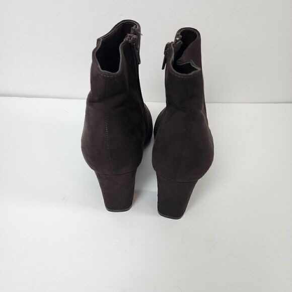 CUSHION WALK BY AVON WOMEN'S ANKLE BOOTS FAUX BROWN SUEDE SIZE 10 - Picture 2 of 7